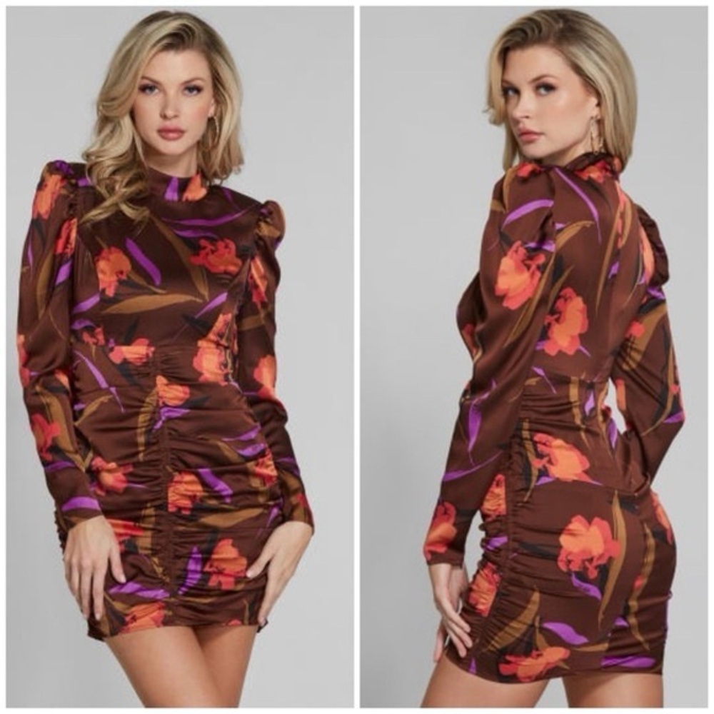 NWT Guess by Marciano Floral Long Sleeve Dress